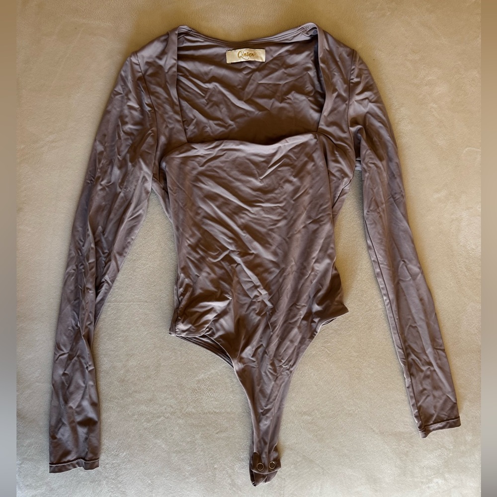 Elegant Mauve Long Sleeve Bodysuit